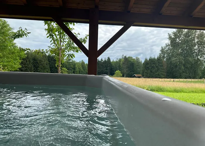 Chalet Dans Un Ecrin De Verdure Avec Spa Privatif